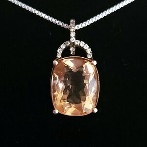 Rose Gold And Morganite Pendant Necklace